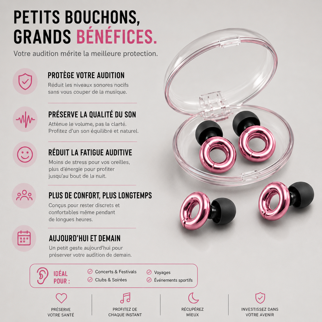 Echo Wave Oordopjes — Premium Gehoorbescherming